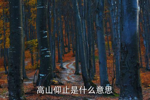 高山仰止，高山仰止是什么意思