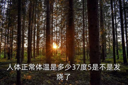 人體正常體溫是多少37度5是不是發(fā)燒了
