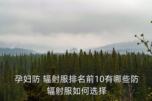  孕婦防 輻射服排名前10有哪些防 輻射服如何選擇
