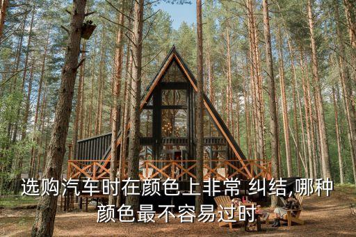 選購汽車時在顏色上非常 糾結,哪種顏色最不容易過時