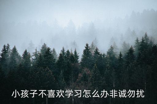 小孩子不喜歡學習怎么辦非誠勿擾