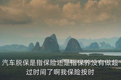汽車脫保，汽車脫保什么意思