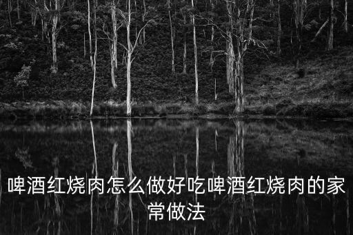 啤酒紅燒肉怎么做好吃啤酒紅燒肉的家常做法