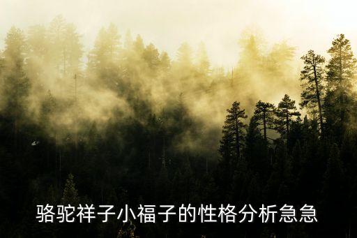 駱駝祥子小福子的性格分析急急