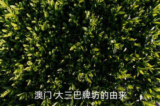  澳門(mén) 大三巴牌坊的由來(lái)