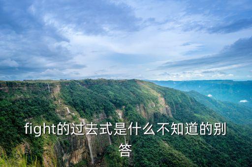 fight的過去式，fight的過去式是什么不知道的別答