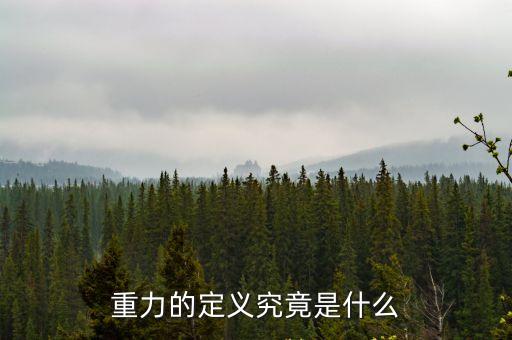 重力的定義究竟是什么