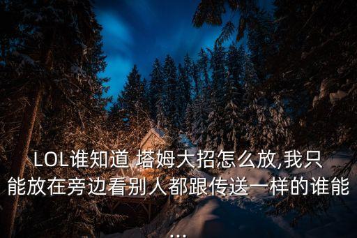LOL誰知道 塔姆大招怎么放,我只能放在旁邊看別人都跟傳送一樣的誰能...