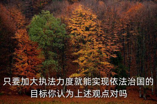 依法治國的目標，實施依法治國方略的目標是