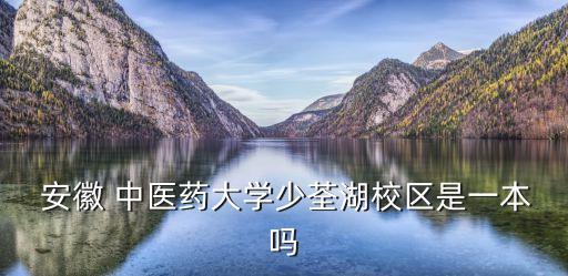 安徽中醫藥大學是幾本,安徽中醫藥大學校區不是一部完整的書