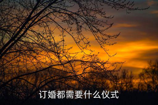 訂婚儀式，訂婚都需要什么儀式