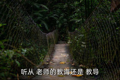 聽從 老師的教誨還是 教導(dǎo)