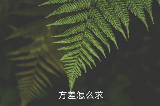  方差怎么求