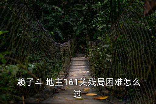  賴子斗 地主161關殘局困難怎么過