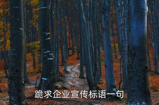企業宣傳標語，跪求企業宣傳標語一句