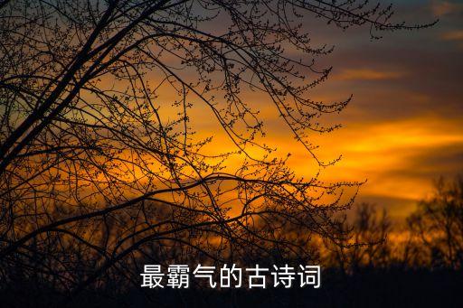 最霸氣的古詩(shī)詞