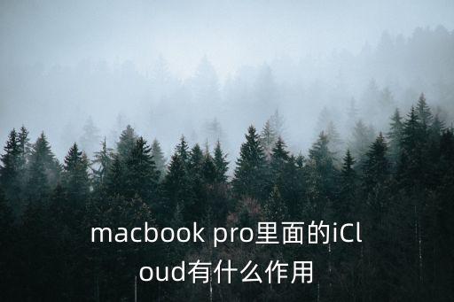 macbook pro里面的iCloud有什么作用