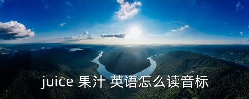  juice 果汁 英語(yǔ)怎么讀音標(biāo)