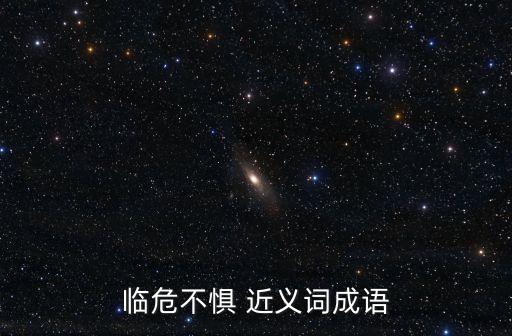 臨危不懼 近義詞成語