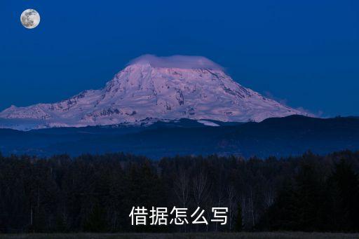 借據(jù)怎么寫(xiě)