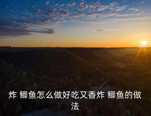 炸 鯽魚(yú)怎么做好吃又香炸 鯽魚(yú)的做法