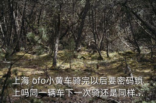 上海 ofo小黃車(chē)騎完以后要密碼鎖上嗎同一輛車(chē)下一次騎還是同樣...