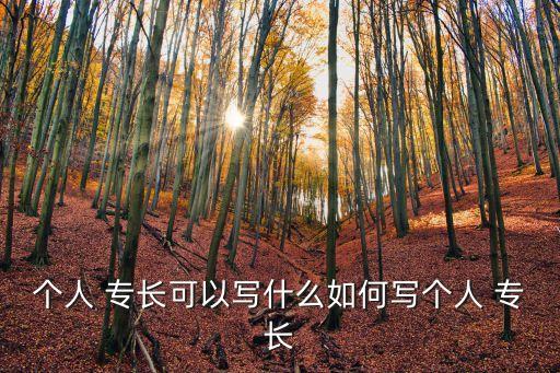 專長怎么寫,你可以寫一些關(guān)于所報職位的工作內(nèi)容專長?