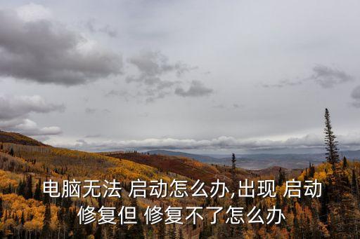  電腦無(wú)法 啟動(dòng)怎么辦,出現(xiàn) 啟動(dòng) 修復(fù)但 修復(fù)不了怎么辦