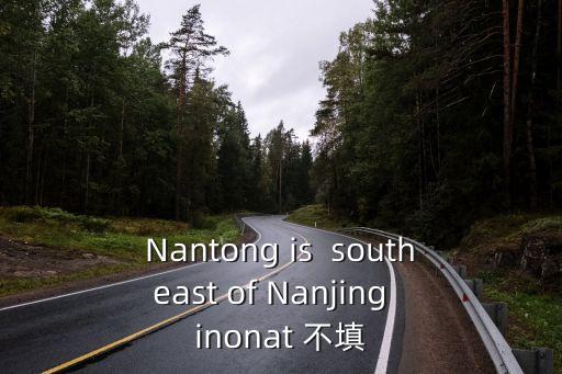 Nantong is  southeast of Nanjing  inonat 不填