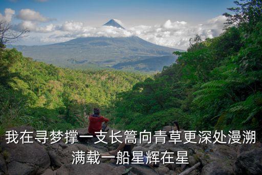 撐一支長篙，我在尋夢撐一支長篙向青草更深處漫溯滿載一船星輝在星
