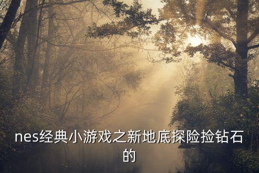 地底探險，nes經典小游戲之新地底探險撿鉆石的