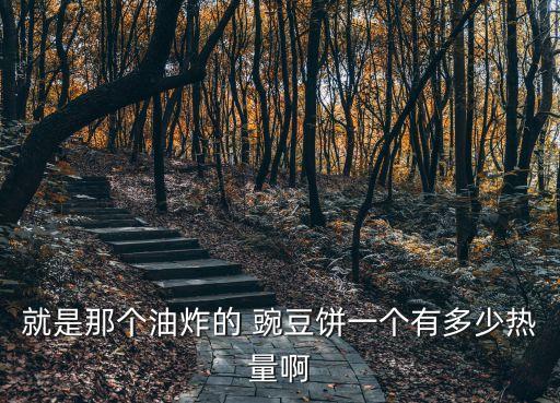 就是那個(gè)油炸的 豌豆餅一個(gè)有多少熱量啊
