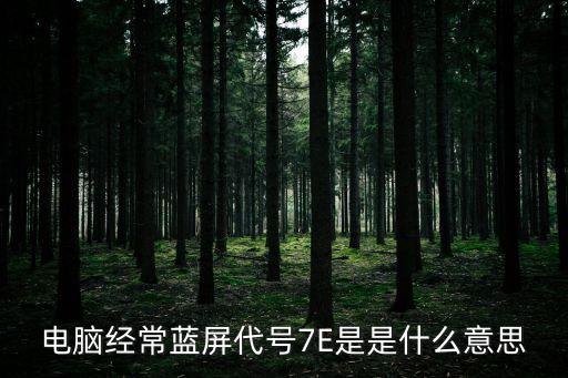 電腦經(jīng)常藍(lán)屏代號7E是是什么意思