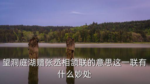 望洞庭湖贈張丞相頷聯(lián)的意思這一聯(lián)有什么妙處