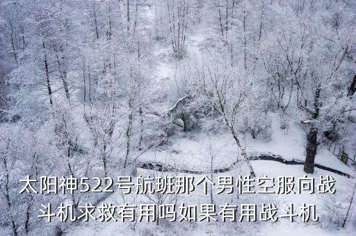太陽神航空，太陽神522號航班那個男性空服向戰斗機求救有用嗎如果有用戰斗機