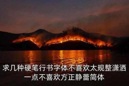 硬筆書法字，求幾種硬筆行書字體不喜歡太規(guī)整瀟灑一點不喜歡方正靜蕾簡體