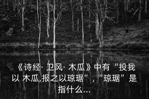 衛(wèi)風(fēng)木瓜,用木瓜投我一票以報(bào)瓊以禮相待?