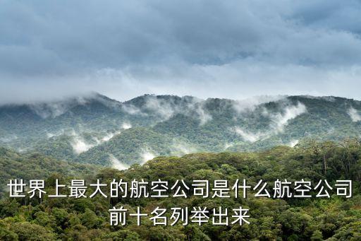 世界上最大的航空公司是什么航空公司前十名列舉出來
