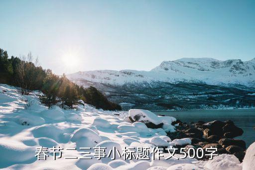 春節(jié)二三事小標(biāo)題作文500字