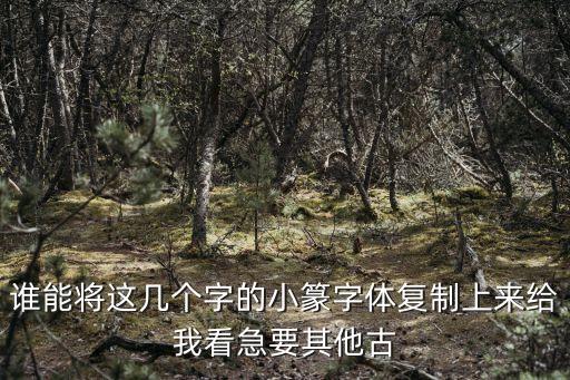 小篆字體大全，急求獨 傷的小篆字體