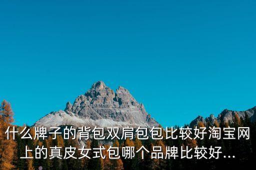 什么牌子的背包雙肩包包比較好淘寶網上的真皮女式包哪個品牌比較好...