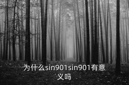 復方羅布麻片1，為什么sin901sin901有意義嗎