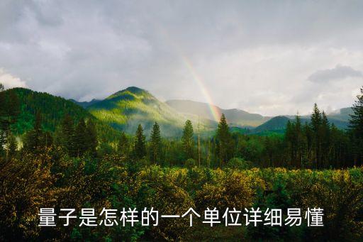 量子是怎樣的一個(gè)單位詳細(xì)易懂