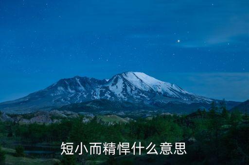 短小精悍的意思,短小精悍和聰明勇敢有何不同?