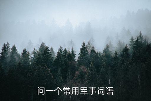 軍事用語，軍事術語有那些
