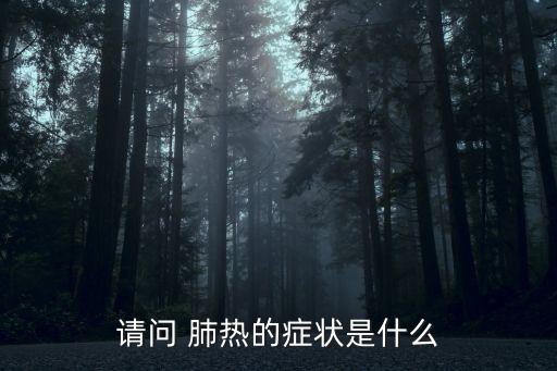 肺熱的癥狀,內(nèi)邪為肺熱外邪為風寒暑熱