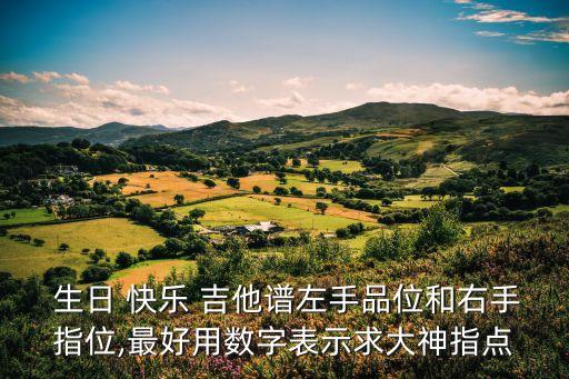生日快樂歌吉他譜,第二集:我是獨獨的s生日