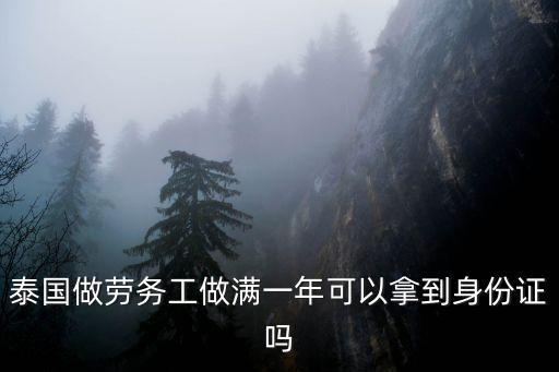 泰國(guó)做勞務(wù)工做滿一年可以拿到身份證嗎