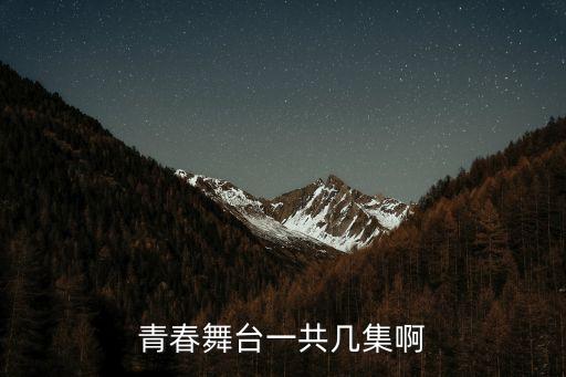 青春舞臺一共幾集啊