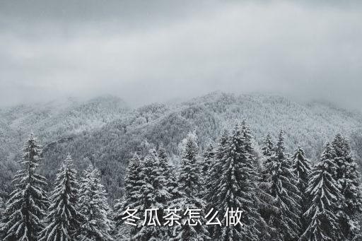冬瓜茶的做法,自己動手制冬瓜茶